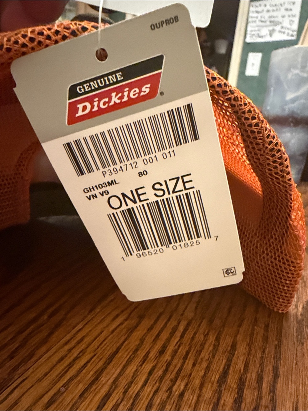 Dickies Olive Green and Orange Mesh Trucker Hat - Picture 6 of 6